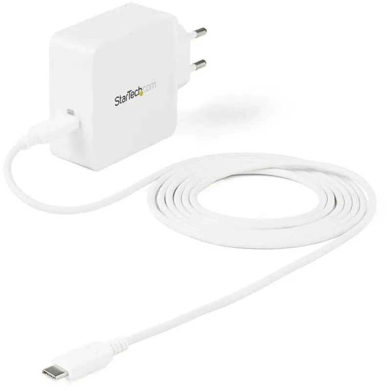 StarTech.com Caricatore USB C da parete - Alimentatore USB C per laptop 60W PD - Cavo da 2 m - Adattatore di alimentazione universale USB tipo C - Dell XPS/Lenovo X1 Carbon/HP EliteBook/MacBook - Certificazione USB IF/CE