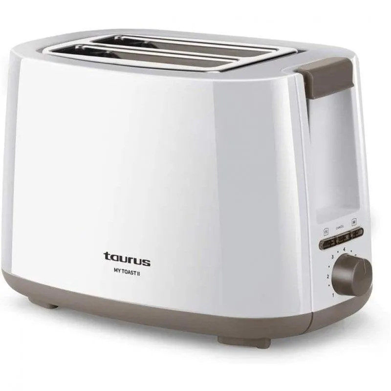 Tostapane Taurus Mytoast II 2 fessure 750 W 7 livelli di doratura Scongelamento Bianco