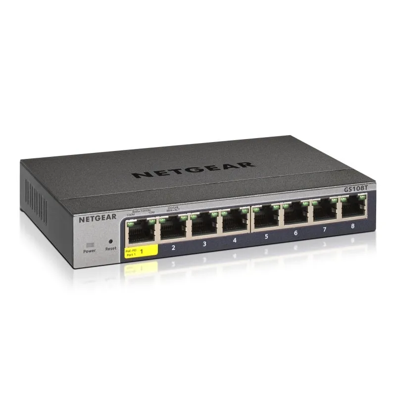 Switch gestito Netgear GS108Tv3 Smart Pro 8 porte Gigabit RJ45