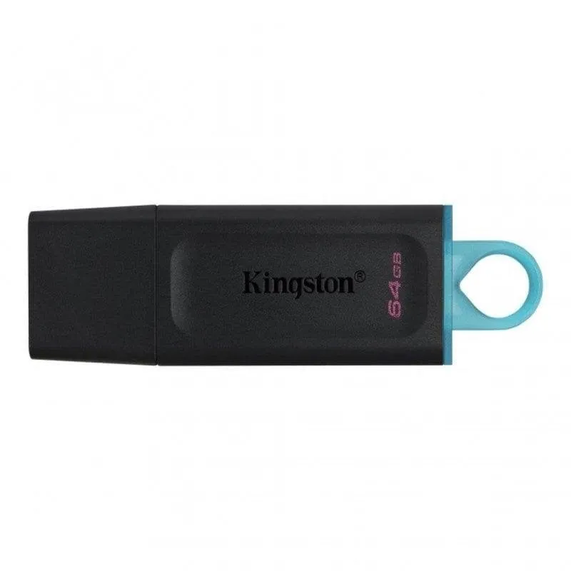 Unità flash Kingston DataTraveler Exodia 64GB USB 3.2 Gen 1 nero/turchese portachiavi