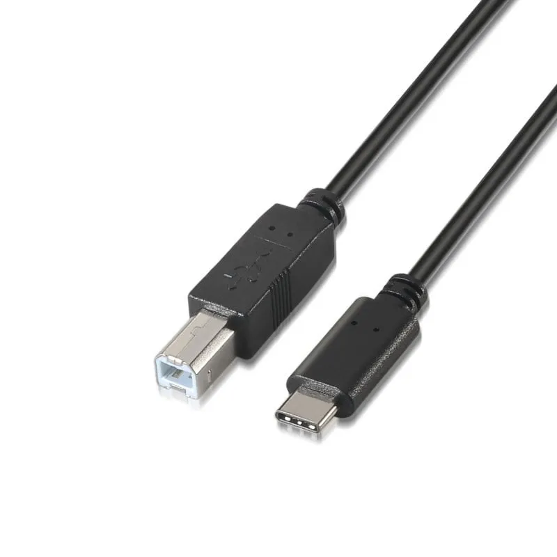 Cavo Aisens da USB-C 2.0 maschio a USB-B maschio 1 m Nero