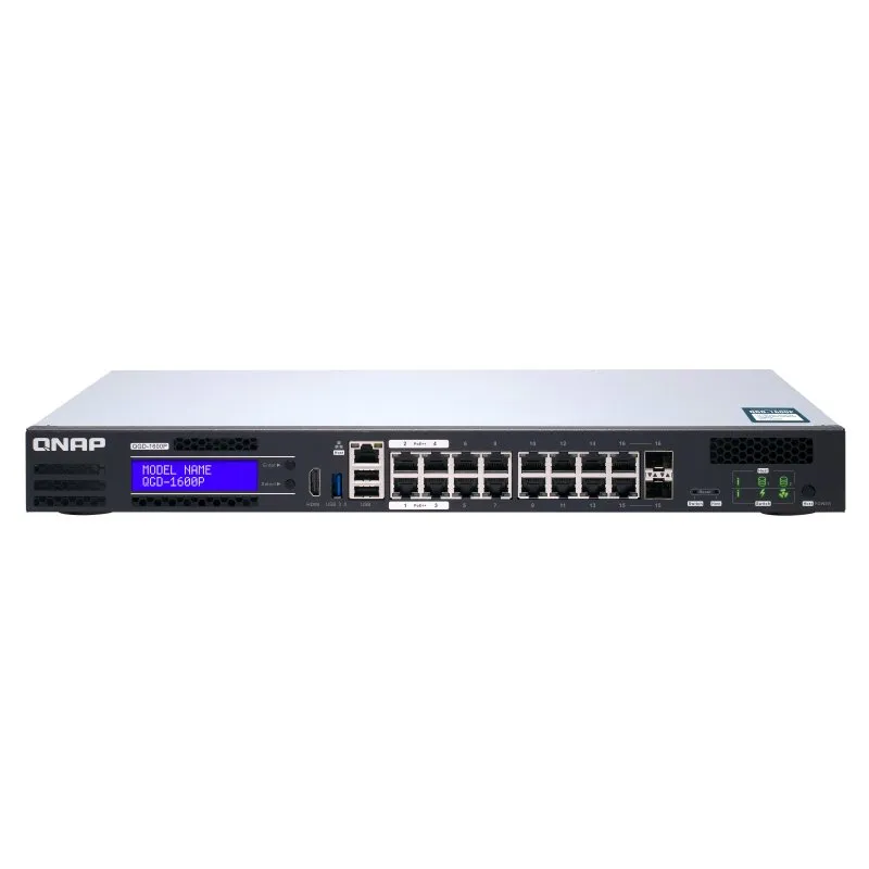 Qnap QGD-1600P-4G Switch Gestito 14 Porte RJ45 Gigabit PoE + 2 Porte 1GbE SFP/RJ45