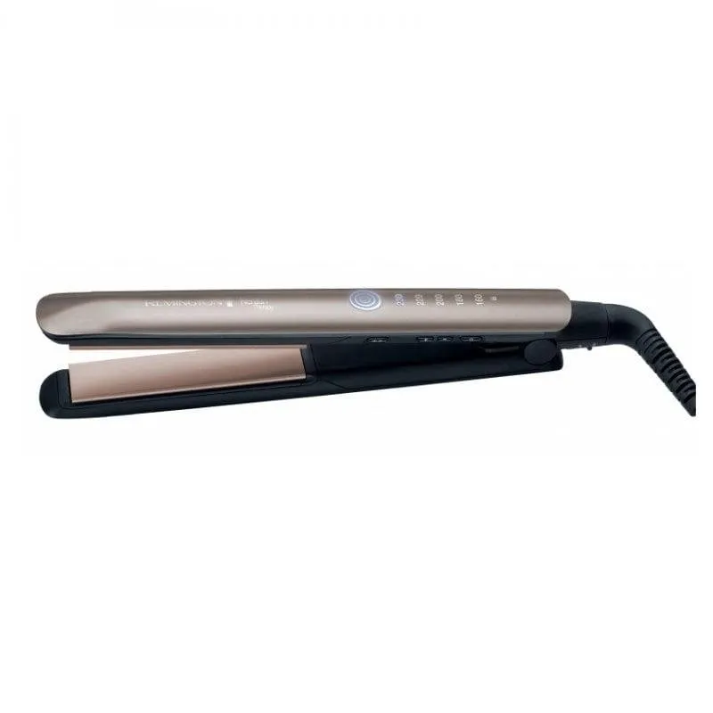 Piastra per Capelli Ceramica Cheratina Remington S8590 230ºC 5 Impostazioni Spegnimento Automatico Display Bronzata