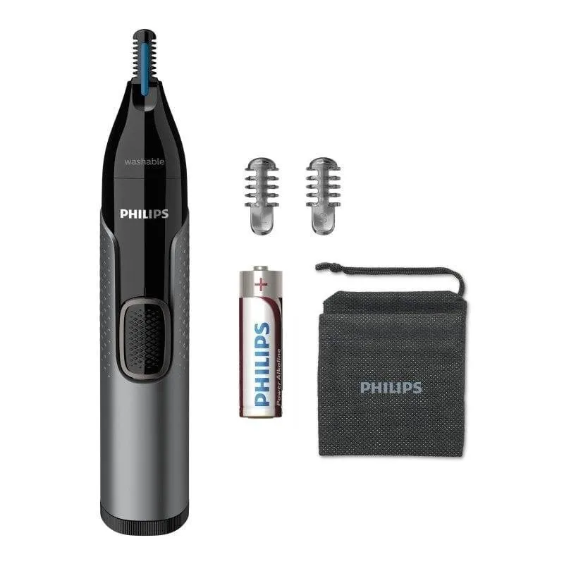 Tagliacapelli Naso e Orecchie Philips Nose Trimmer 3000 NT3650/16 Senza Fili Impermeabile 2 Pettini