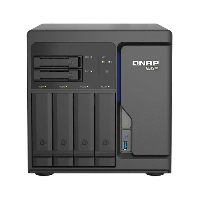 QNAP TS-h686 NAS Tower Intel® Xeon® D D-1602 8 GB DDR4 QuTS hero Nero