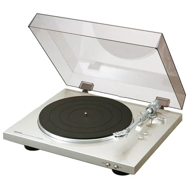 Giradischi Denon DP-300F Automatico Trazione Cinghia Pre-Amplificatore Phono Integrato Argento