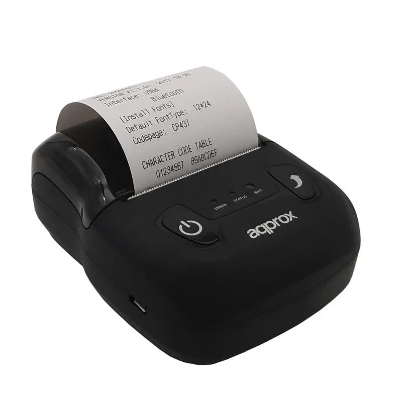 Circa appPOS58PORTABLE+ Stampante termica portatile per biglietti Bluetooth/USB