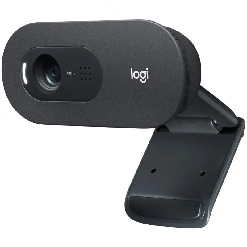 Logitech C505 Webcam HD - Videocamera USB Esterna 720p HD per Desktop o Laptop con Microfono a Lunga Portata, Compatibile con PC o Mac