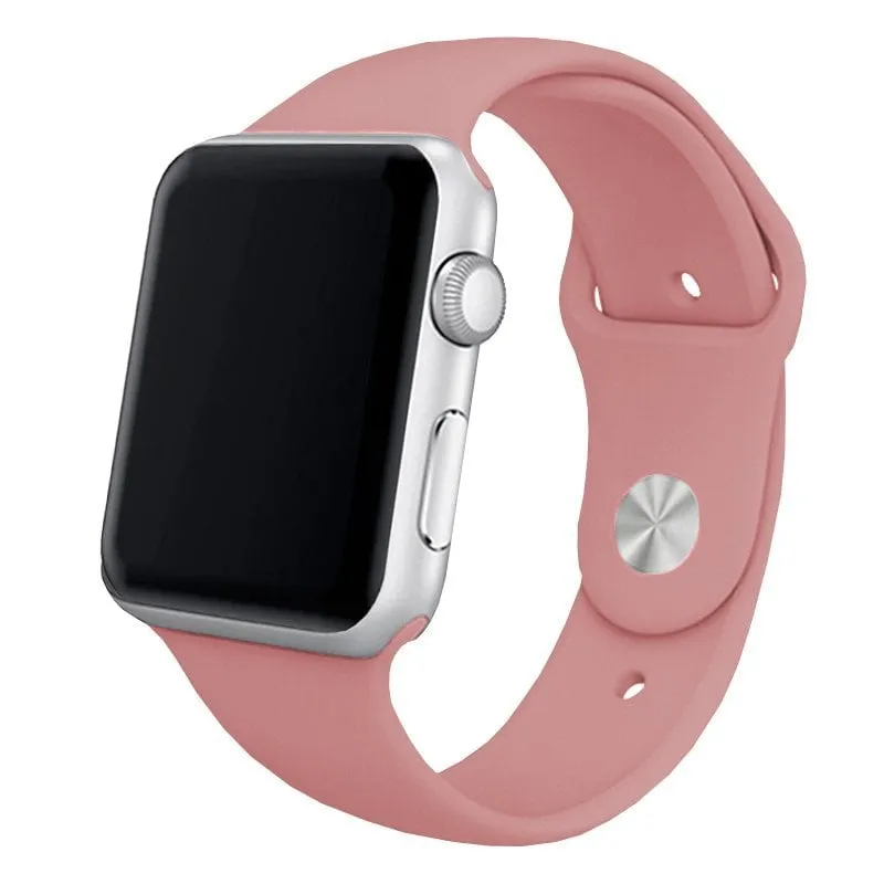 Cinturino in caucciù rosa freddo per Apple Watch Watch 38/40 mm Serie 1/2/3/4/5/6/SE