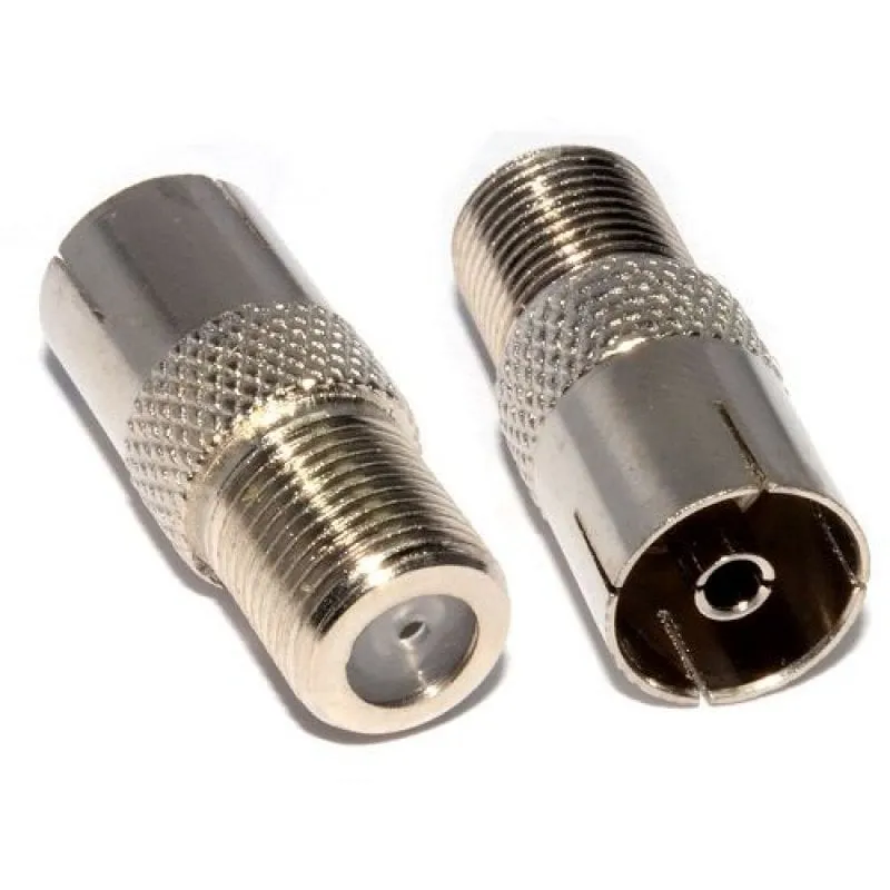 Adattatore Goobay per antenna F a coassiale femmina/femmina nera