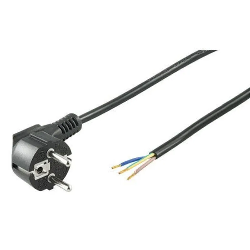Cavo di alimentazione elettrica Goobay CEE7 tipo F ai terminali 3x0,75 mm 1,5 m nero