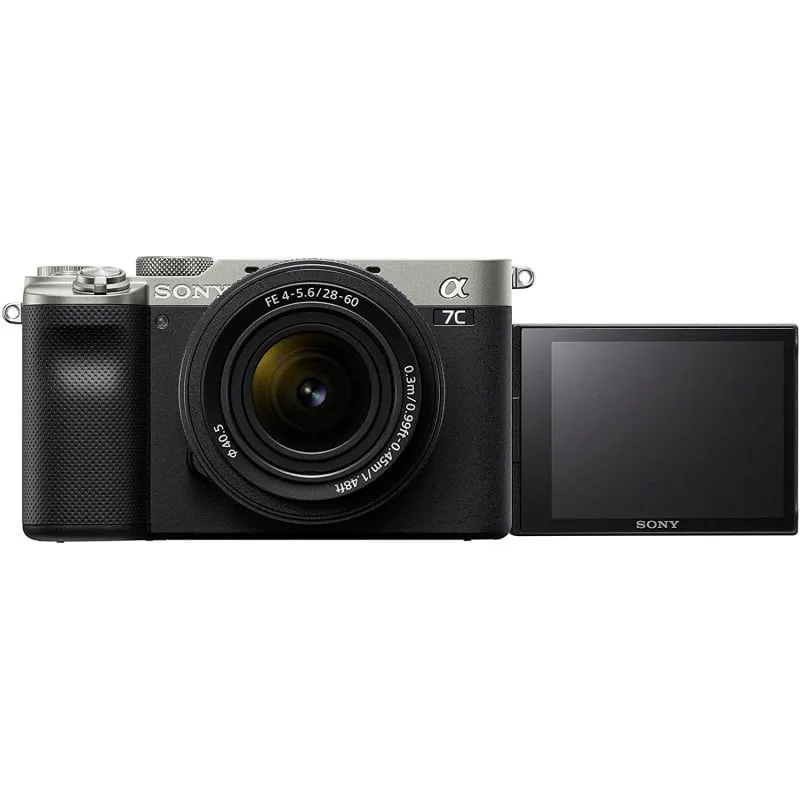 Sony Alpha 7C 24.2MP WiFi/Bluetooth Argento + Obiettivo Sony FE 28-60mm F4-5.6