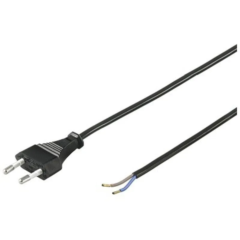 Cavo di alimentazione Goobay tipo C CEE7 a terminali 2x0,75 mm 1,5 m Nero