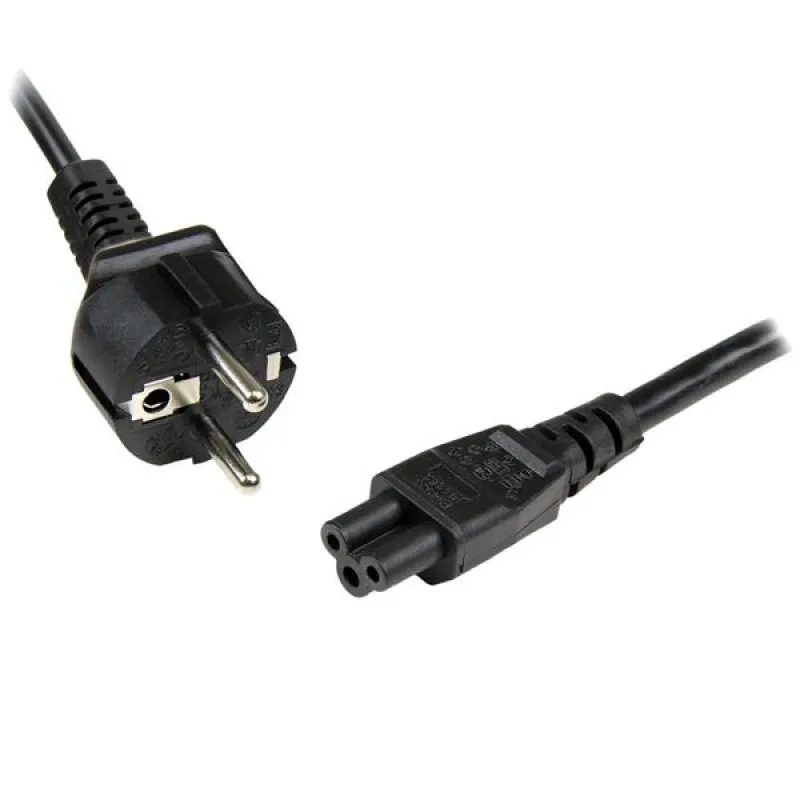 StarTech.com Cavo di Alimentazione per Notebook da 1m Cavo Elettrico AC di Ricambio per Alimentatori da EU Schuko a C5, 2.5A-250V, 18AWG, Omologato UL