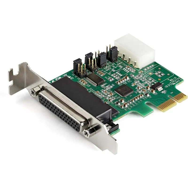 StarTech.com Scheda adattatore seriale PCI Express RS232 a 4 porte - Scheda controller host seriale PCIe RS232 - PCIe a seriale DB9 - 16950 UART - Scheda di espansione a basso profilo - Windows/Linux