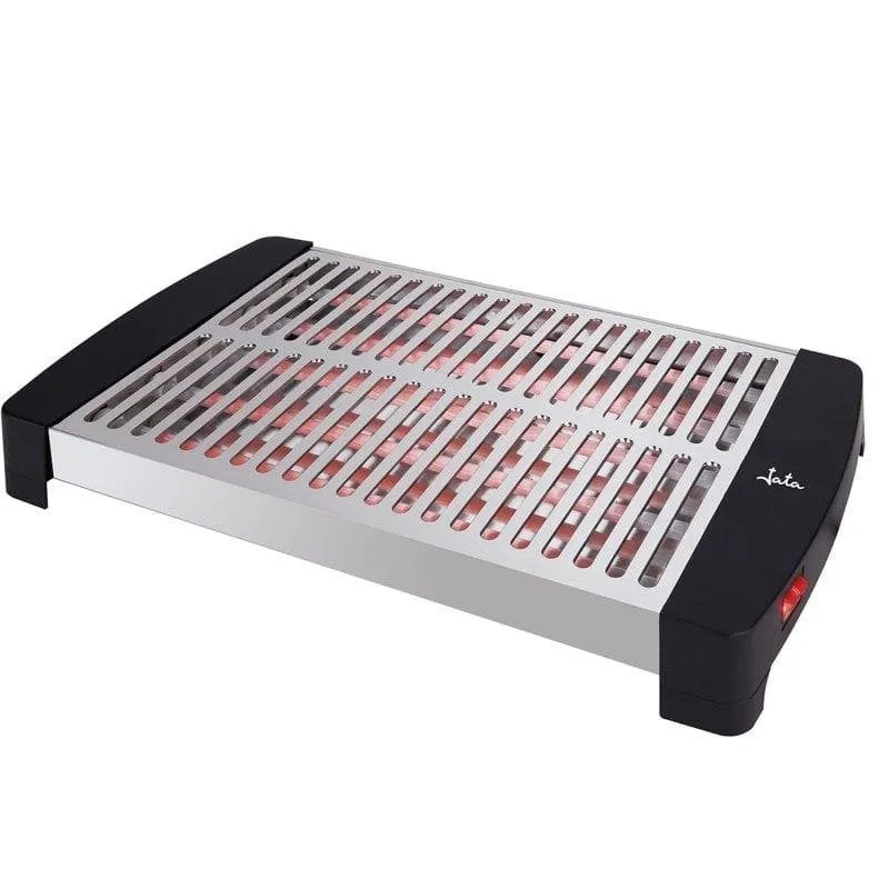 Tostapane orizzontale Jata TT591 2 fette 1000 W 3 livelli di calore acciaio inox nero