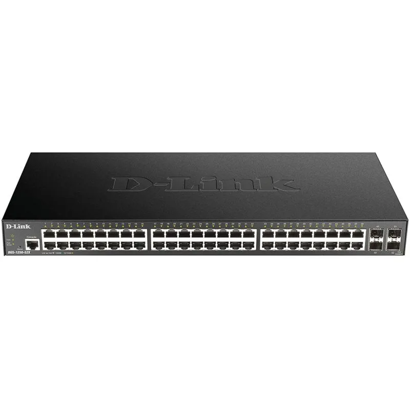 Switch PoE D-Link DGS-1250-52X 48 porte Gigabit + 4 porte SPF