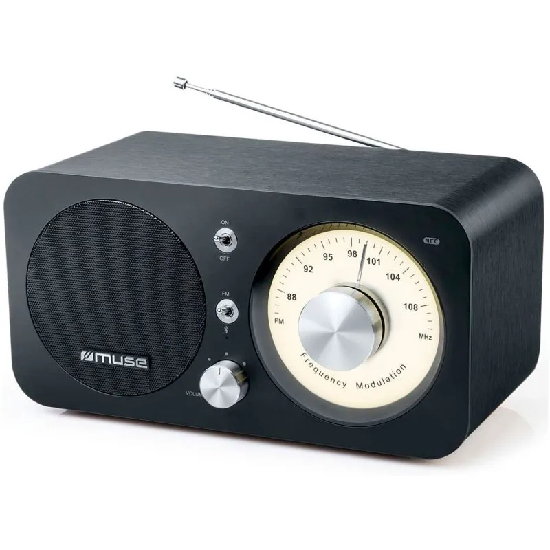 Radio FM analogica Muse M-095BT con Bluetooth nera