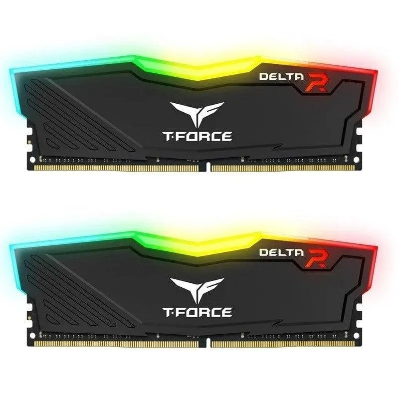 Memoria RAM Team Group Delta RGB 16GB 2x8GB DDR4 3200MHz CL16 RGB Nero
