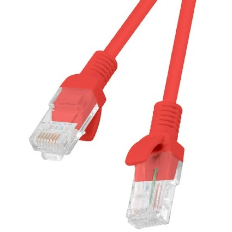 Cavo di rete Lanberg RJ45 UTP Cat.5e 1m Rosso