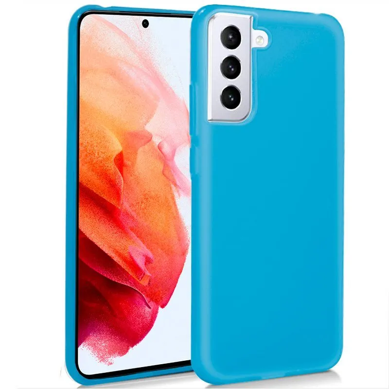 Fantastica custodia in silicone azzurro per Samsung Galaxy S21