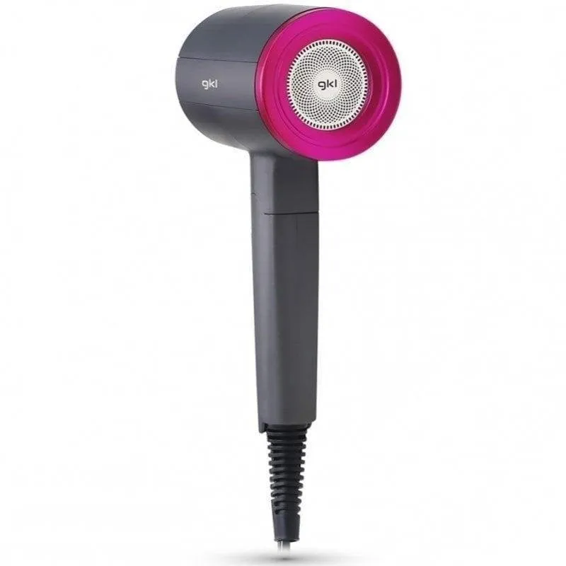 Phon Professionale Ionico GKL Beauty Topaz S2100 2200W 3 Temperature 2 Velocità con Accessori Grigio/Rosa