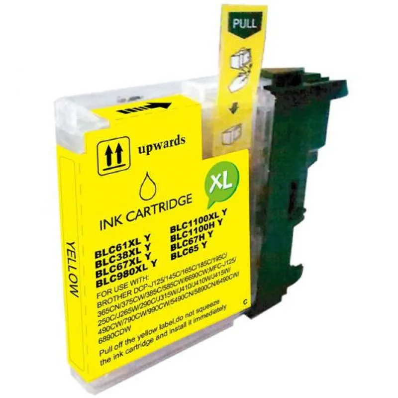 Cartuccia d'inchiostro Inkpro compatibile con Brother LC980XL/1100XL Giallo