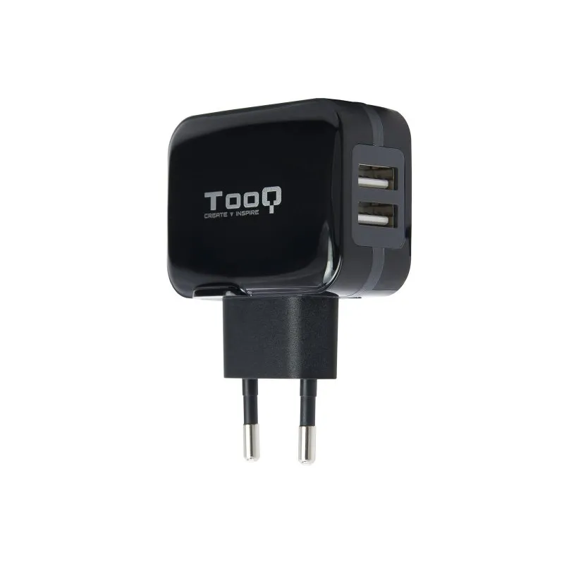TooQ TQWC-1S02 Caricatore da muro 2xUSB 5V 3.4A 17W Nero