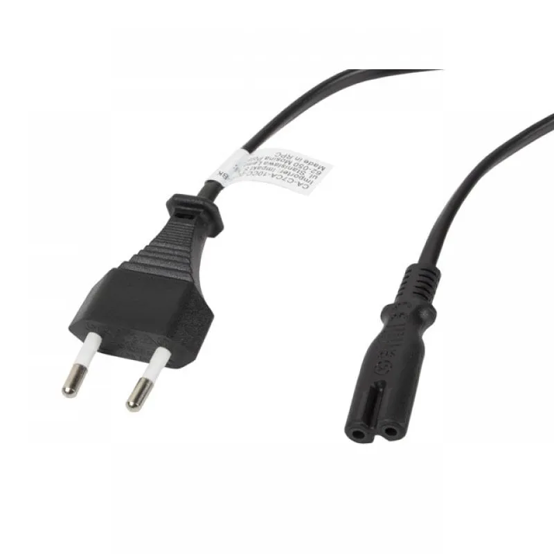 Cavo di alimentazione Lanberg CEE 7/16 a IEC 320 C7 1,8 m Nero