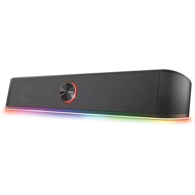 Barra di Suono Trust GXT 619 Thorne 2.0 6W Cablata RGB Nera
