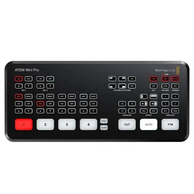 Tavolo professionale per riprese cinematografiche ATEM Mini Pro di Blackmagic Design