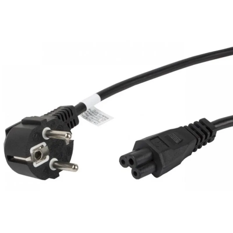 Cavo di alimentazione Lanberg CEE 7/7 a IEC 320 C5 maschio/femmina 1,8 m VDE nero