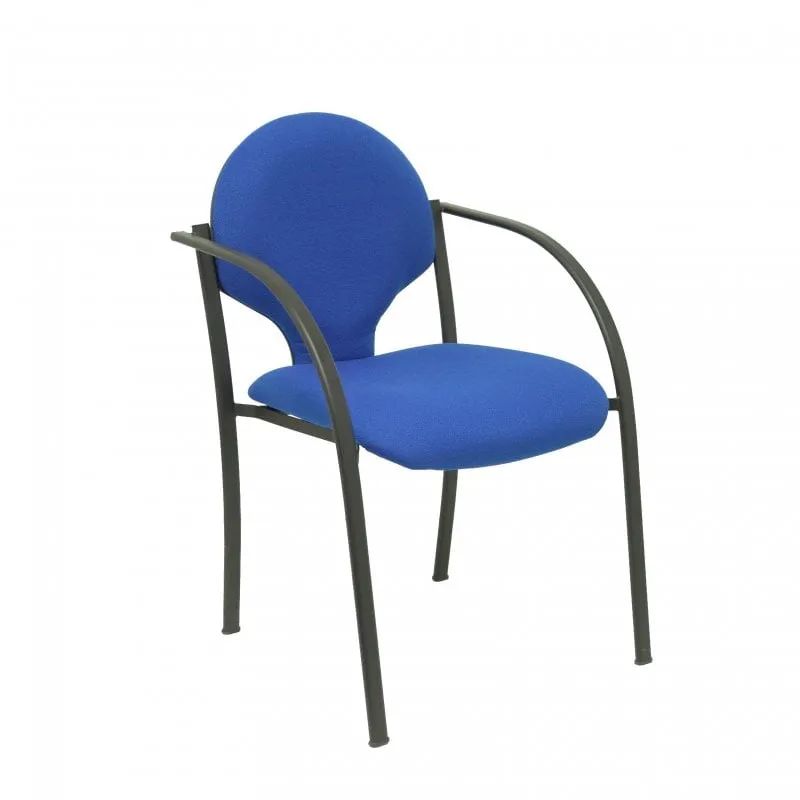 Piqueras y Crespo Hellin Pack 2 sedie con telaio nero Bali Blue