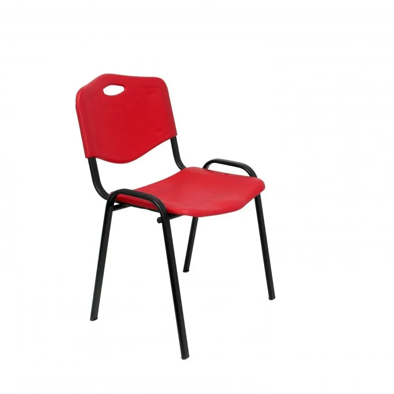 Piqueras y Crespo Robledo Confezione da 4 Sedie in PVC Rosso