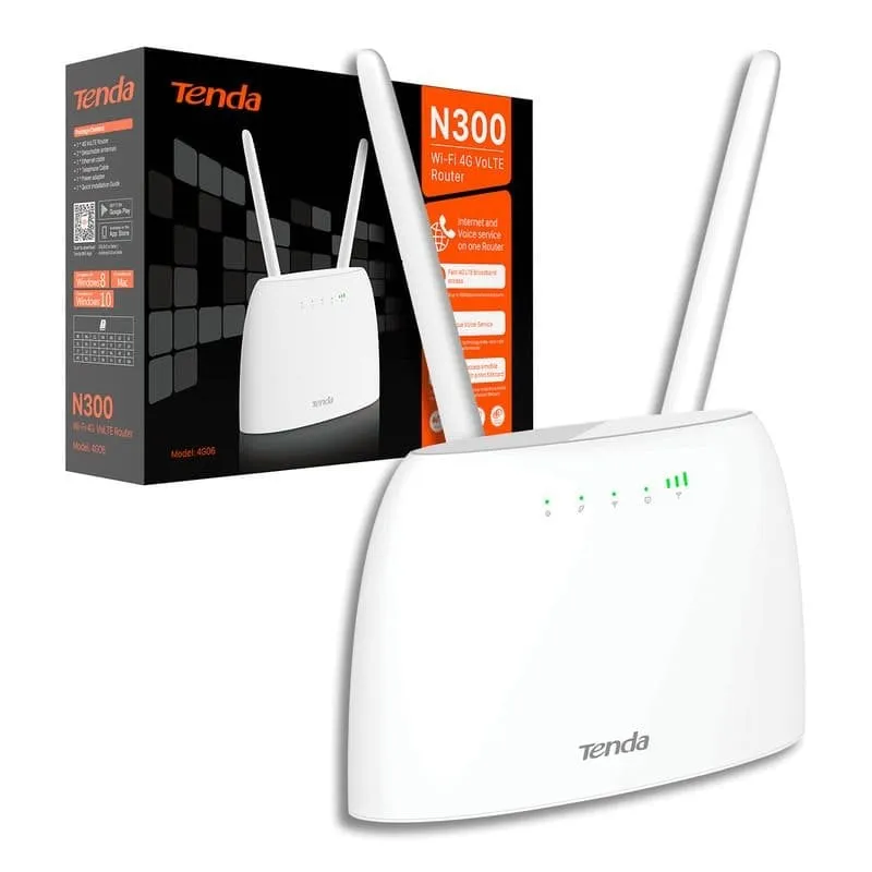 Router Wi-Fi Tenda 4G06 4G VoLTE N300
