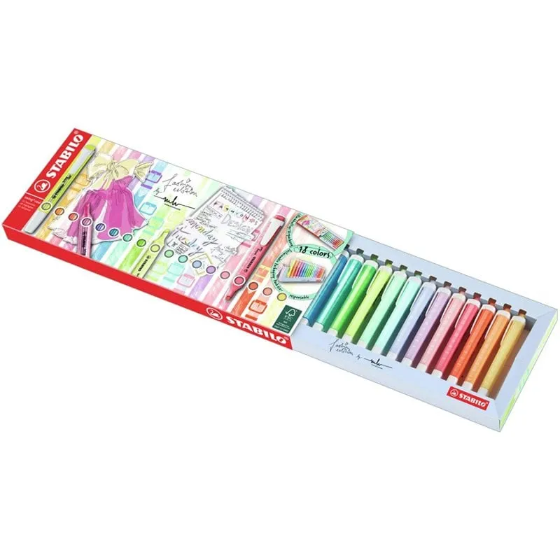 STABILO Evidenziatore - swing cool Desk-Set - 18 Colori Assortiti 8 Neon + 10 Pastel