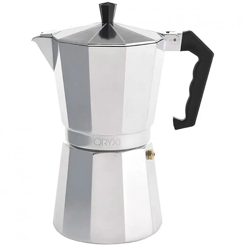 Oryx Caffettiera Italiana Classica 9 Tazze Argento