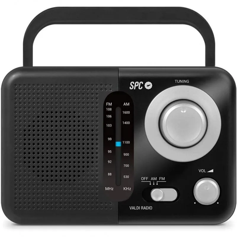 Radio portatile analogica SPC Valdi nera
