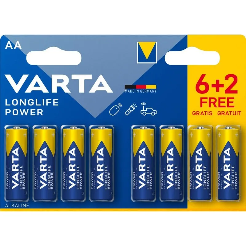 Varta Longlife Power AA BLI 8 (6+2)