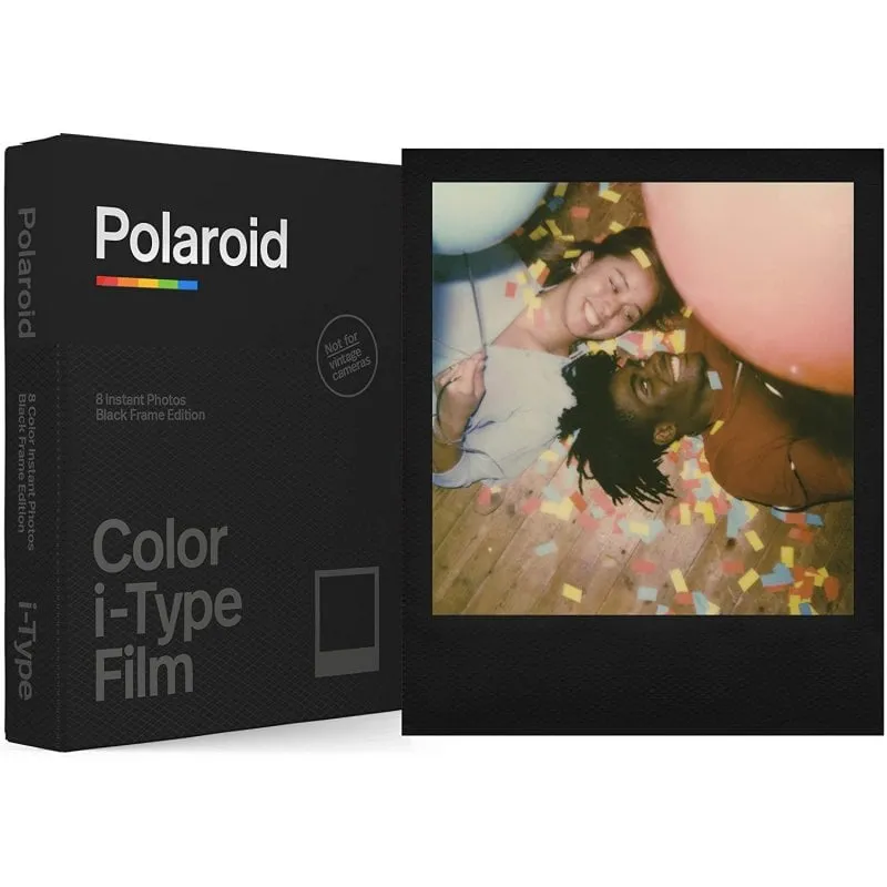 Polaroid Pack 8 pellicole a colori istantanei per i-Type Black Frame Edition