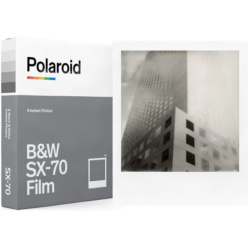 Polaroid Pack 8 pellicole istantanee in bianco e nero per SX-70