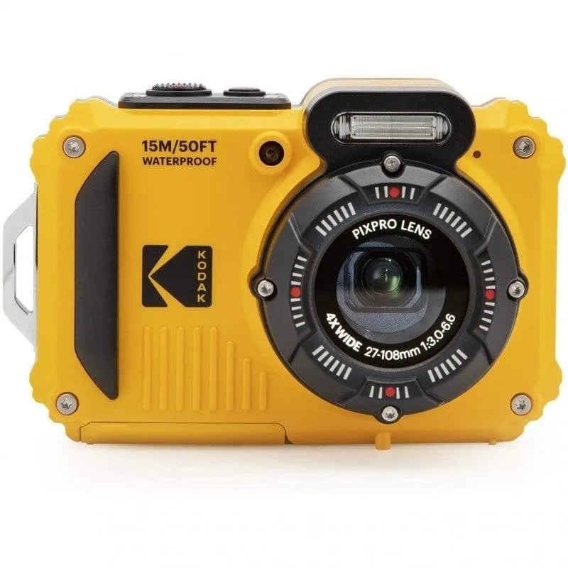 Cámara Compacta Kodak PIXPRO WPZ2 16MP Zoom 4x WiFi Impermeabile Gialla