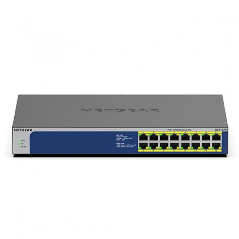 Switch Netgear GS516PP 16 porte Gigabit PoE+