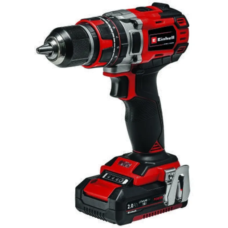 Trapano/avvitatore a percussione Einhell TE-CD 18/50 Li-i BL + 2 batterie da 18 V + caricabatterie + custodia