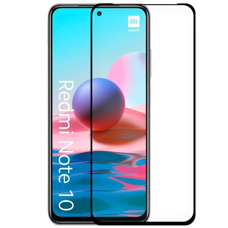 Fantastica protezione per schermo in vetro temperato nero completo 3D per Xiaomi Redmi Note 10/Note 10S