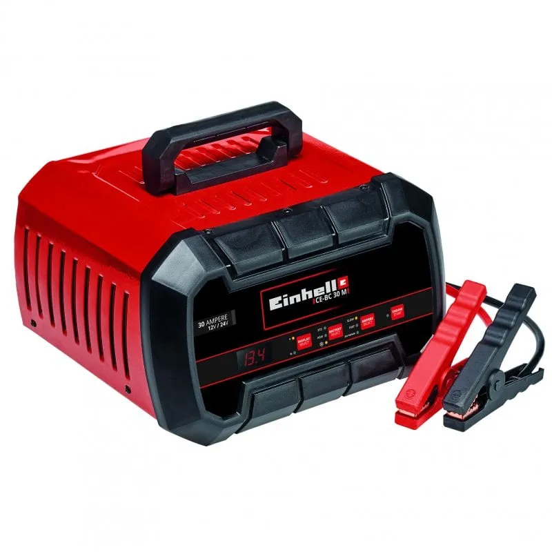 Einhell CE-BC 30 M 12/24 V Nero, Rosso