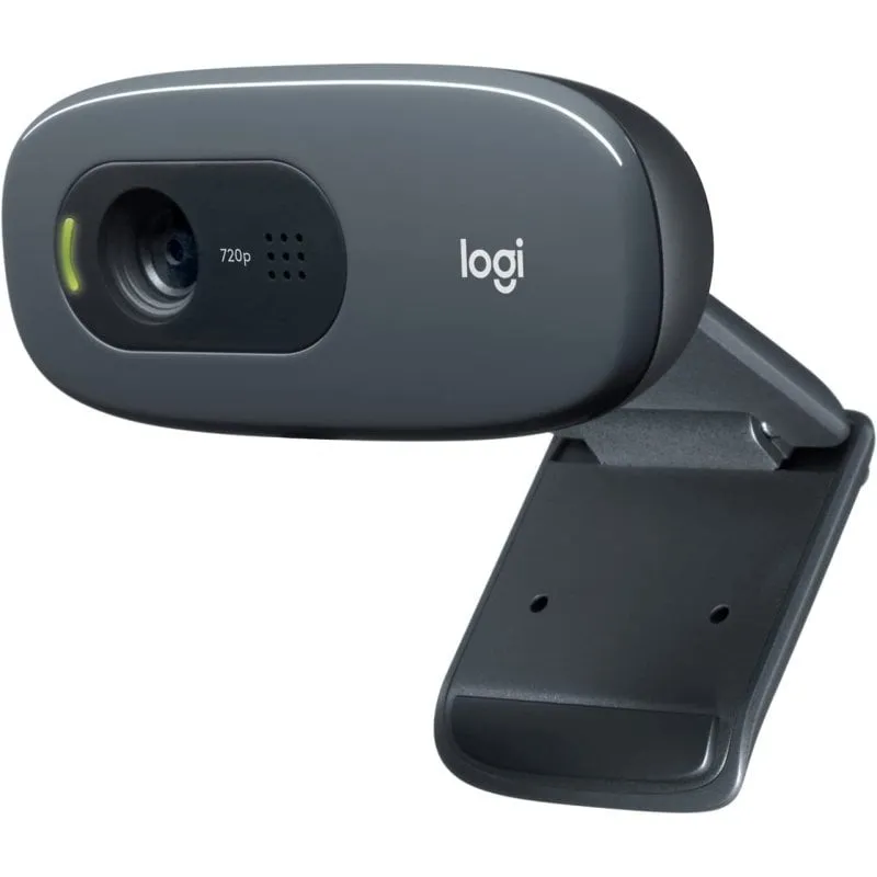 Logitech C270 Webcam HD, HD 720p/30fps, Videochiamate HD Widescreen, Correzione Automatica ‎Luminosità, Microfono Riduzione del Rumore, Skype, FaceTime, Hangouts, ‎WebEx,PC/Mac/Tablet/Chromebook
