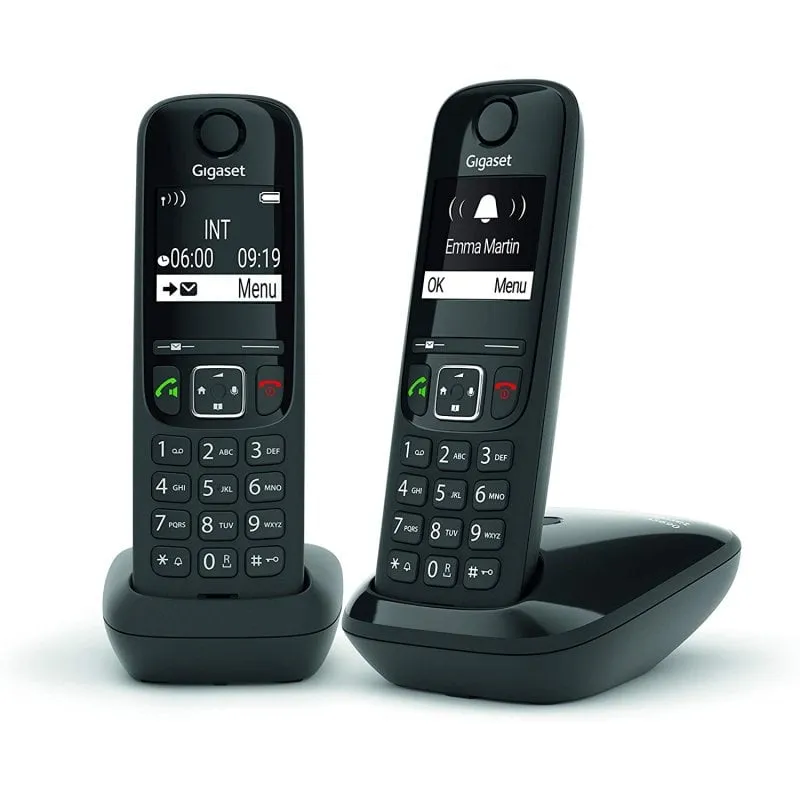 Gigaset AS690 Duo Pack di telefoni cordless neri