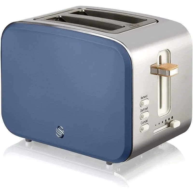 Tostapane Swan Nordic 2 fessure larghe 900 W 6 livelli blu