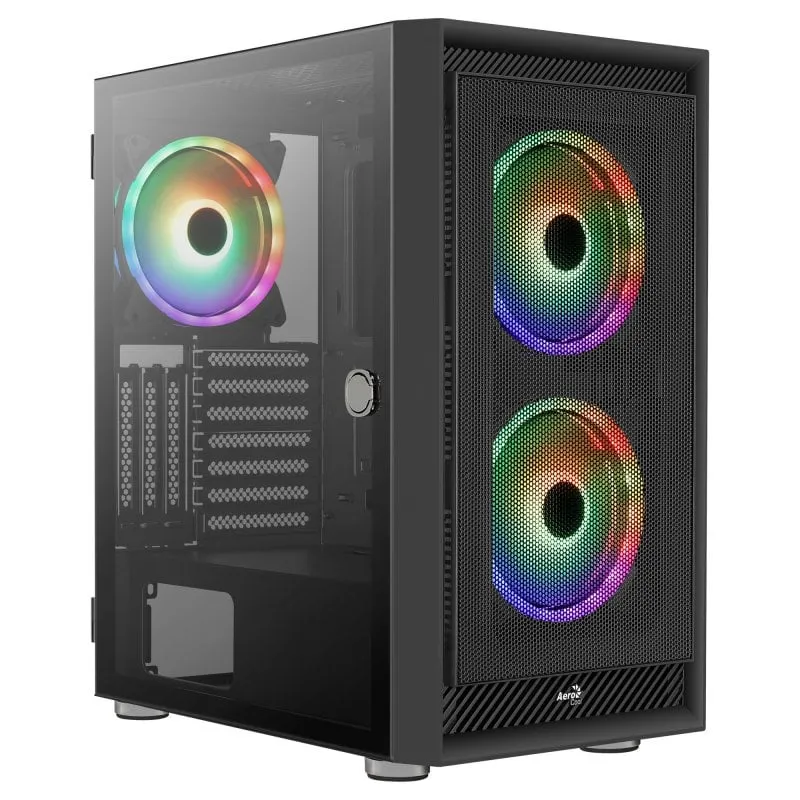 Aerocool Graphite ARGB Vetro temperato USB 3.0 Nero